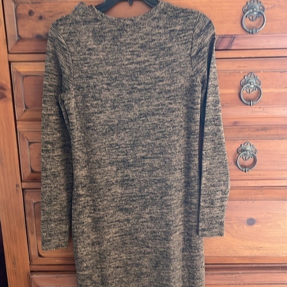 NWT French Connection Camel Maxi Dress With Side Slit Size Large - Picture 4 of 10